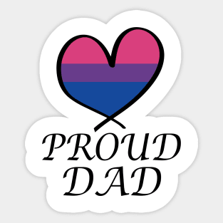 Proud Dad LGBT Gay Pride Month Bisexual Flag Sticker